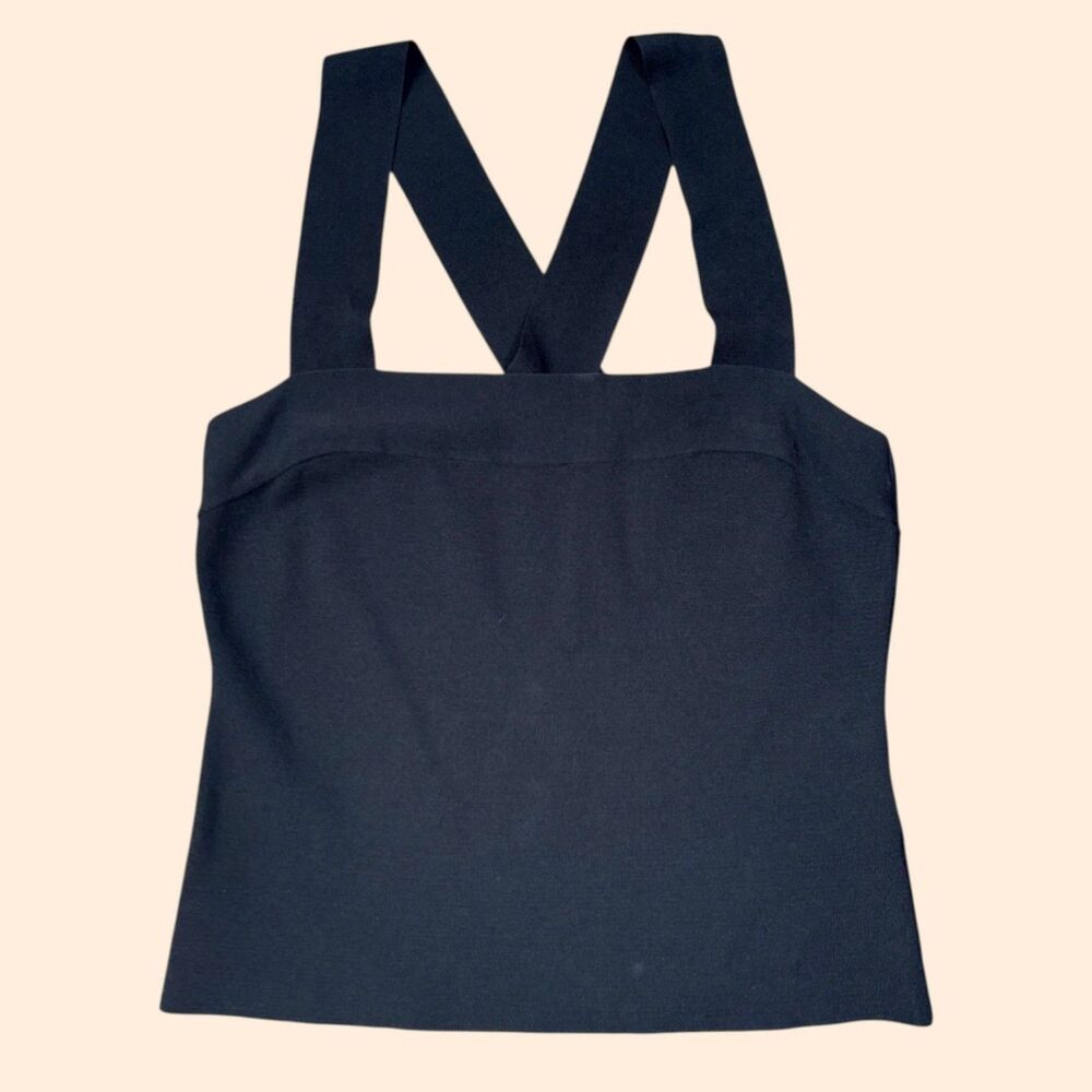 P.A.R.O.S.H Black Criss Cross Tank Top